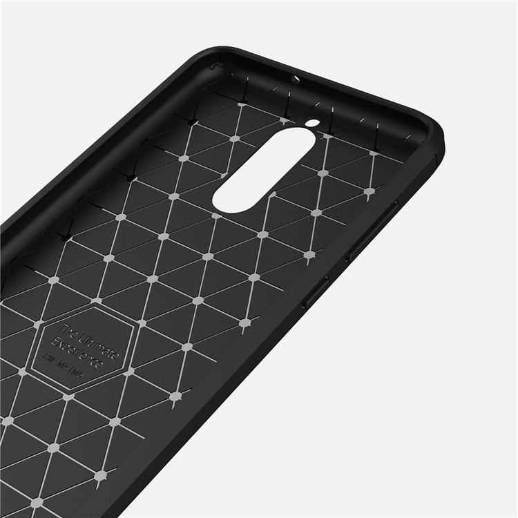 Cubierta De Teléfono Cepillado Textura TPU De Fibra De Carbono Para Huawei Nova 2i / Maimang 6 / Mate 10 Lite - Negro-5