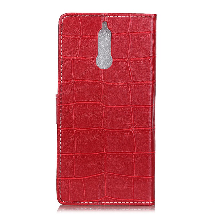 Vintage Crocodile Texture PU Leather Card Holder Case for Huawei Mate 10 Lite / nova 2i / Maimang 6 - Red-2