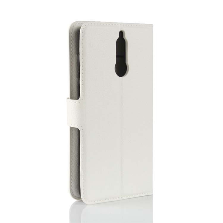 Litchi Skin Wallet Leather Stand Cover for Huawei Mate 10 Lite / nova 2i / Maimang 6 - White-6