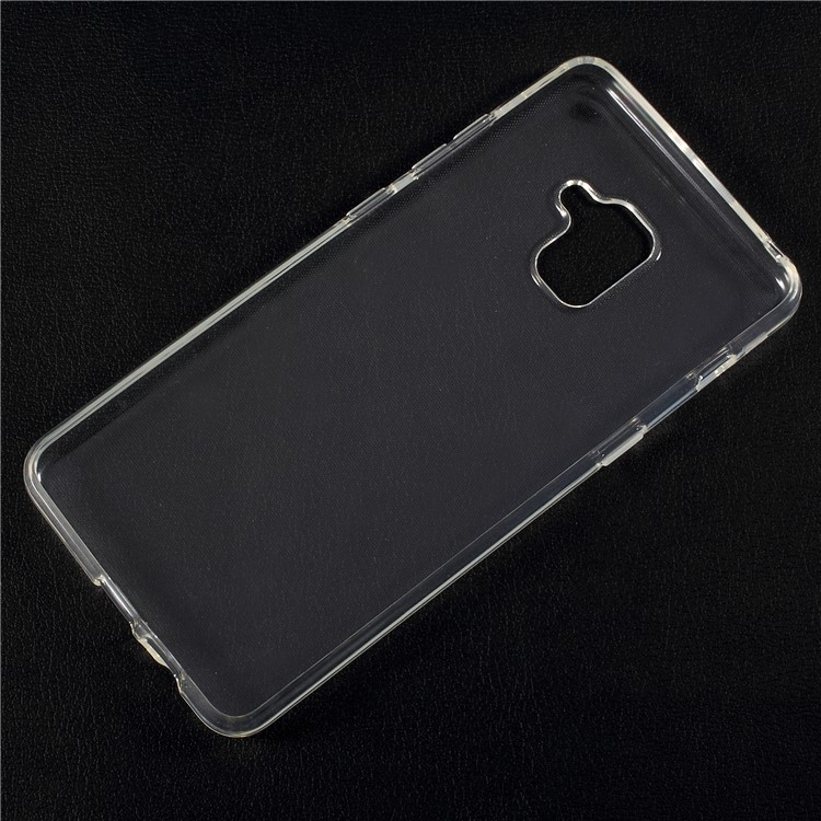 For Samsung Galaxy A7 (2018) Clear TPU Case Cover with Non-slip Inner - Transparent-2