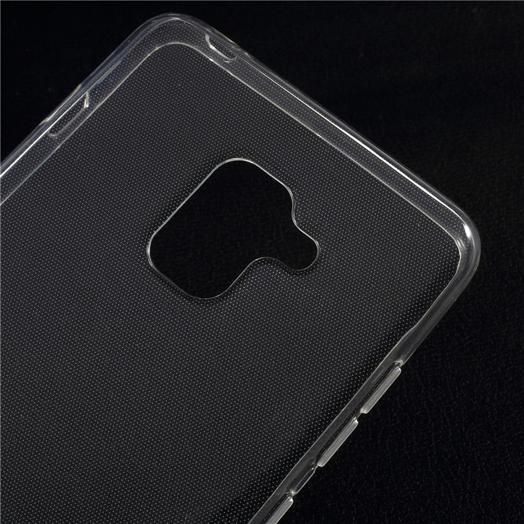 For Samsung Galaxy A7 (2018) Clear TPU Case Cover with Non-slip Inner - Transparent-4
