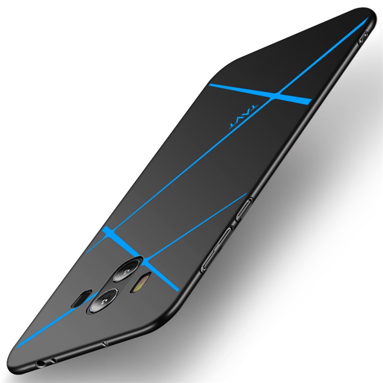 TAVT Lines Pattern Matte Wrapped PC Case for Huawei Mate 10 - Black-1