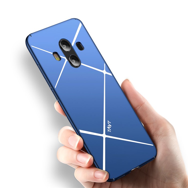 TAVT Lines Pattern Matte PC Back Mobile Cover Shell for Huawei Mate 10 - Blue-2