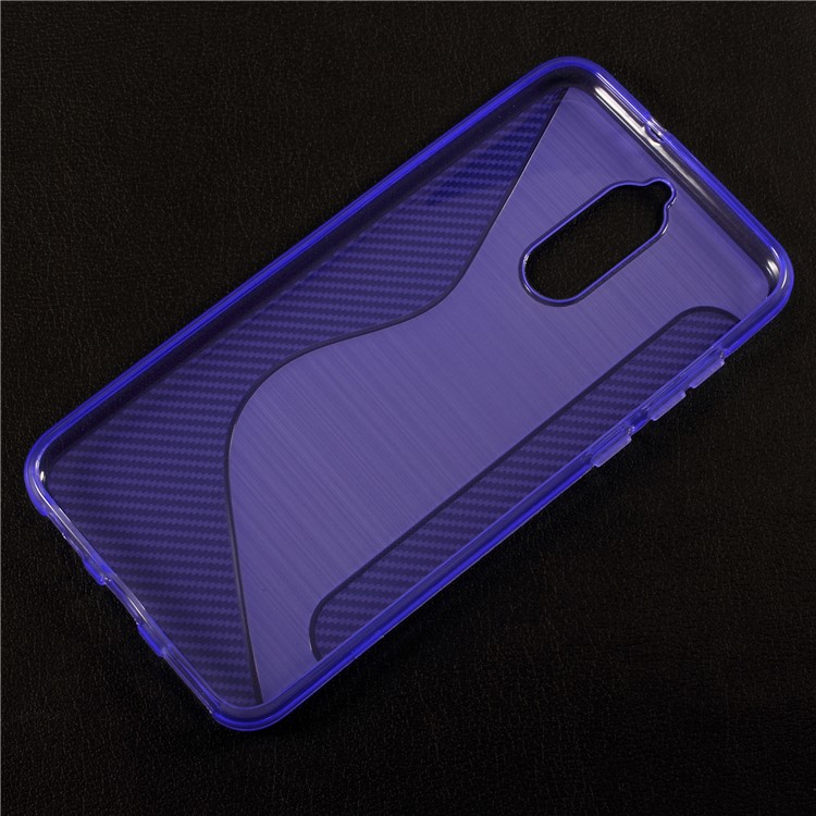 S Shape Carbon Fiber Brushed TPU Case for Huawei Mate 10 Lite/Maimang 6/nova 2i - Purple-2