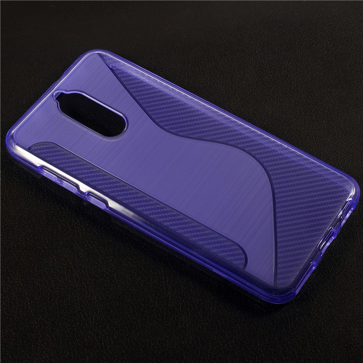 S Shape Carbon Fiber Brushed TPU Case for Huawei Mate 10 Lite/Maimang 6/nova 2i - Purple-3