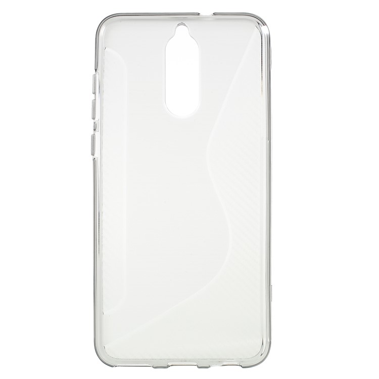 S Shape Carbon Fiber Brushed TPU Cover for Huawei Mate 10 Lite/Maimang 6/nova 2i - Transparent-1