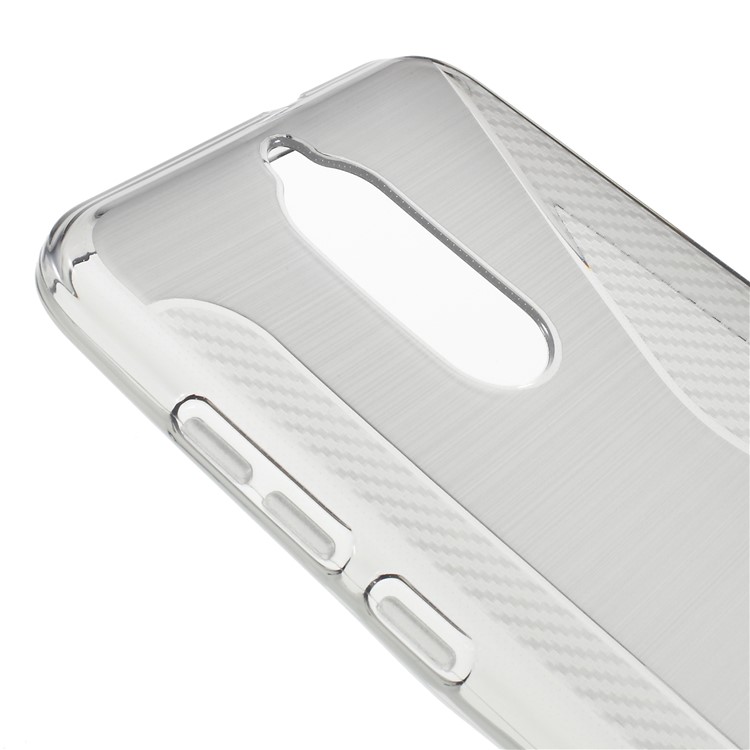 S Shape Carbon Fiber Brushed TPU Cover for Huawei Mate 10 Lite/Maimang 6/nova 2i - Transparent-4