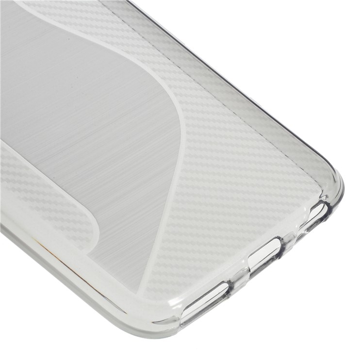 S Shape Carbon Fiber Brushed TPU Cover for Huawei Mate 10 Lite/Maimang 6/nova 2i - Transparent-5