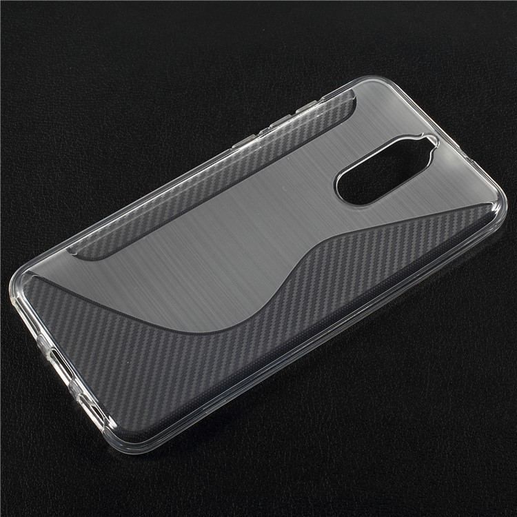 Carbon Fiber Brushed S Shape TPU Shell for Huawei Mate 10 Lite/Maimang 6/nova 2i - Grey-1