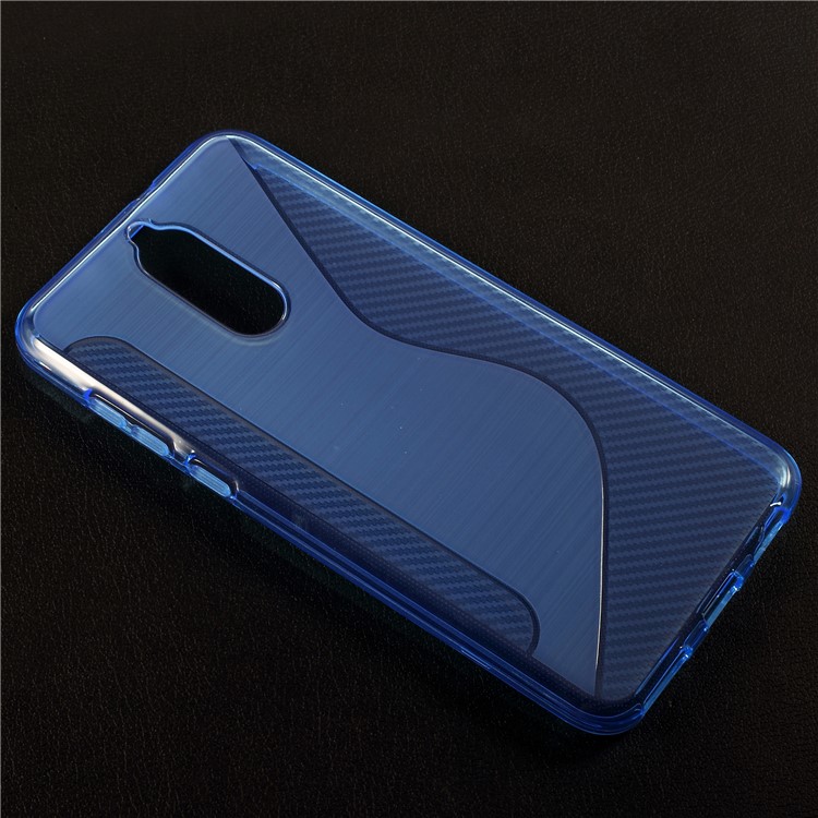 S Shape Carbon Fiber Brushed TPU Mobile Case for Huawei Mate 10 Lite/Maimang 6/nova 2i - Blue-3