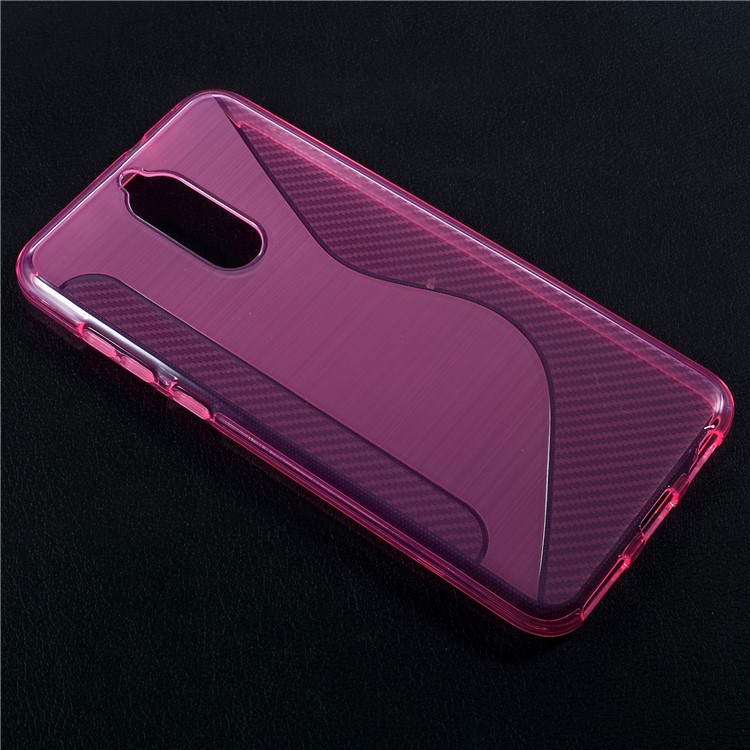 Carbon Fiber S Shape Brushed TPU Phone Cover for Huawei Mate 10 Lite/Maimang 6/nova 2i - Rose-3