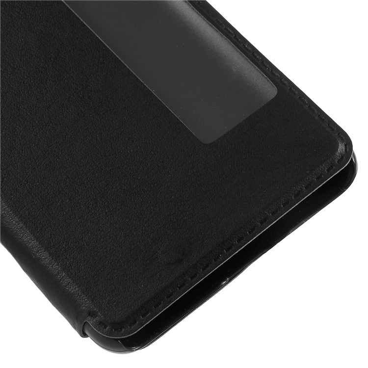 View Window PU Leather Stand Phone Case for Huawei Mate 10 - Black-7