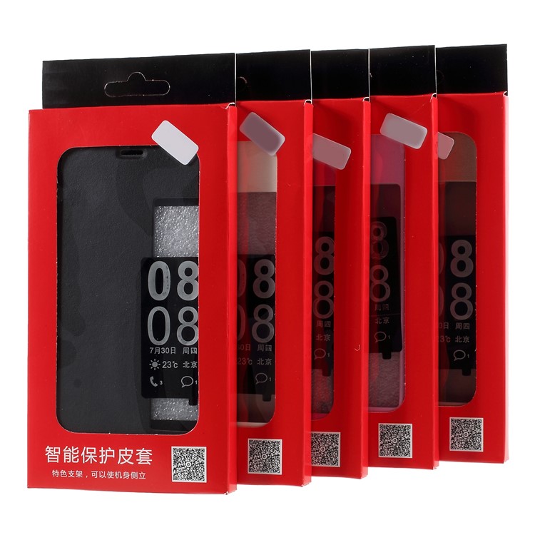View Window PU Leather Stand Phone Case for Huawei Mate 10 - Black-9