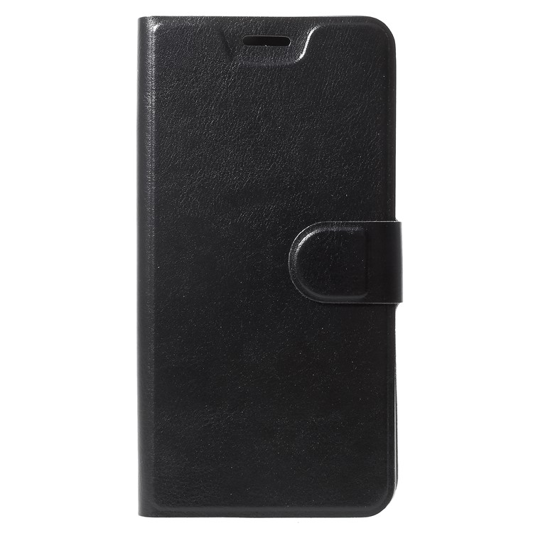 Crazy Horse PU Leather Wallet Stand Case for Huawei Mate 10 Pro - Black-2
