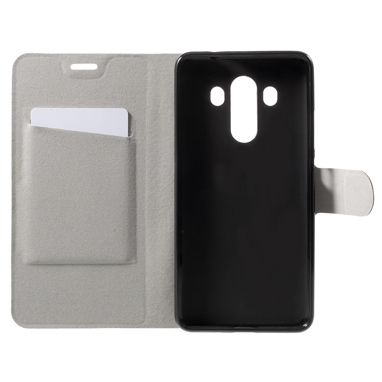 Crazy Horse PU Leather Wallet Stand Case for Huawei Mate 10 Pro - Black-6