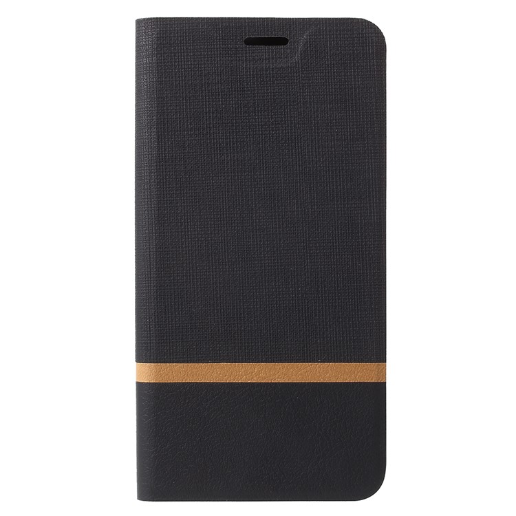 Contrast Color Steel Sheet Leather Case for Huawei Mate 10 Pro - Black-1