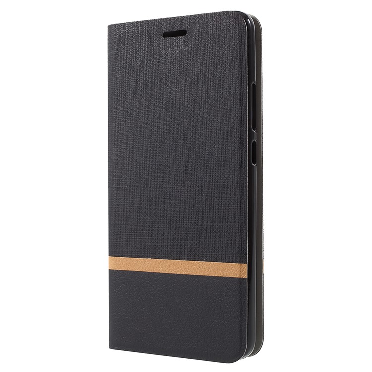 Contrast Color Steel Sheet Leather Case for Huawei Mate 10 Pro - Black-2