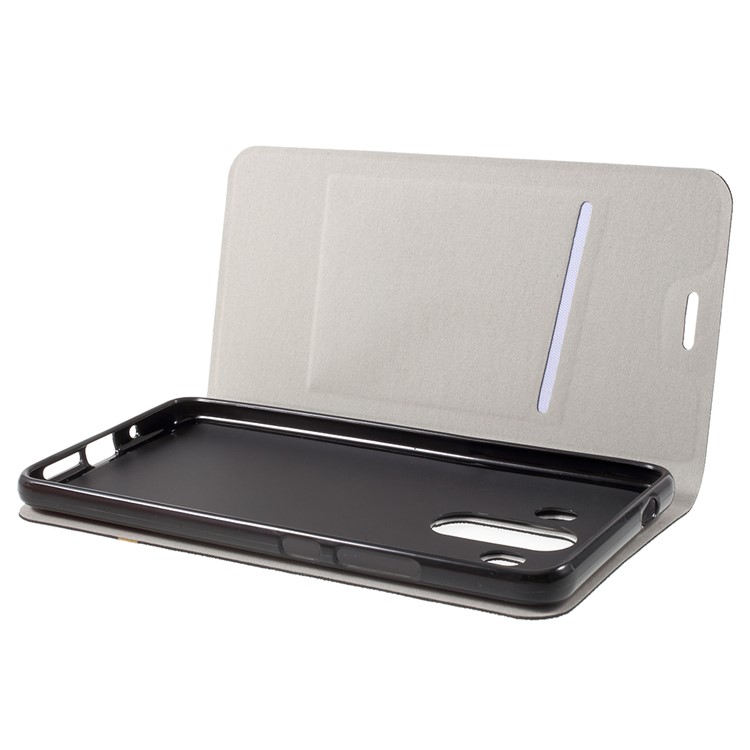 Contrast Color Steel Sheet Leather Case for Huawei Mate 10 Pro - Black-5