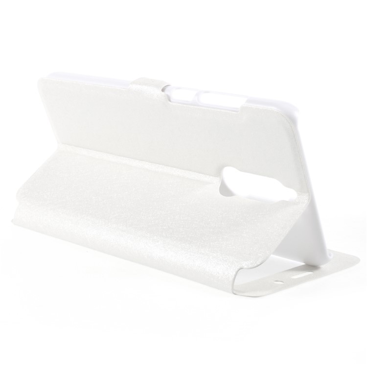For Huawei Mate 10 Lite / nova 2i / Maimang 6 Silk Texture Dual Window Flip Leather Cover - White-5