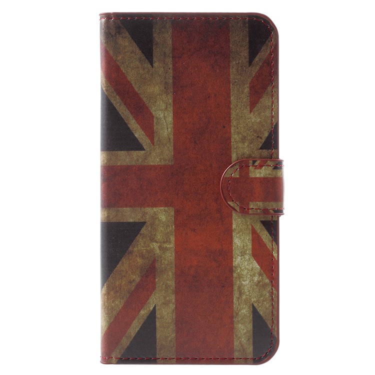 Water Transfer Printing Leather Wallet Stand Cover Case for Huawei Honor 7X - Retro UK Flag-1