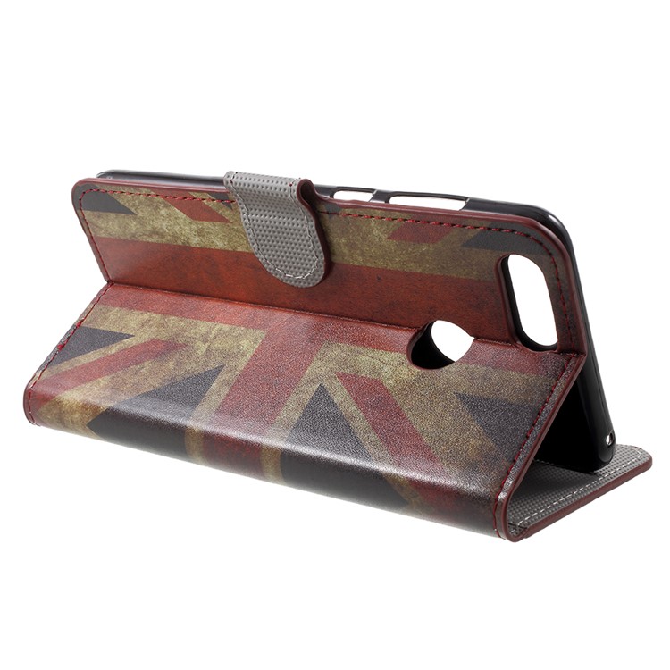 Water Transfer Printing Leather Wallet Stand Cover Case for Huawei Honor 7X - Retro UK Flag-4