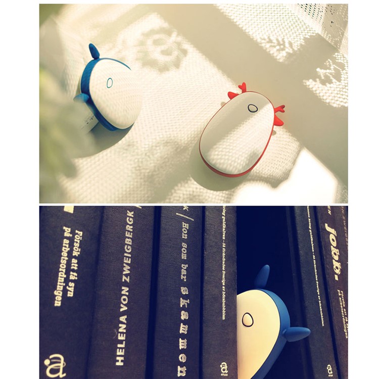 QBER 4500mAh Cartoon Pattern Hand Warmer External Power Bank for iPhone Samsung Huawei - Blue-3