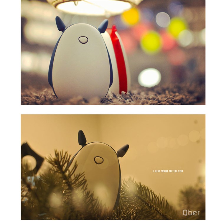 QBER 4500mAh Cartoon Pattern Hand Warmer External Power Bank for iPhone Samsung Huawei - Blue-5