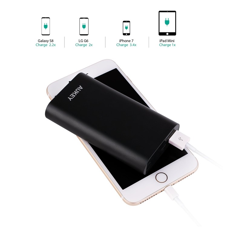 AUKEY 10050mAh Portable Power Bank Charger with Qualcomm Quick Charge 3.0 PB-T15 - Black-4