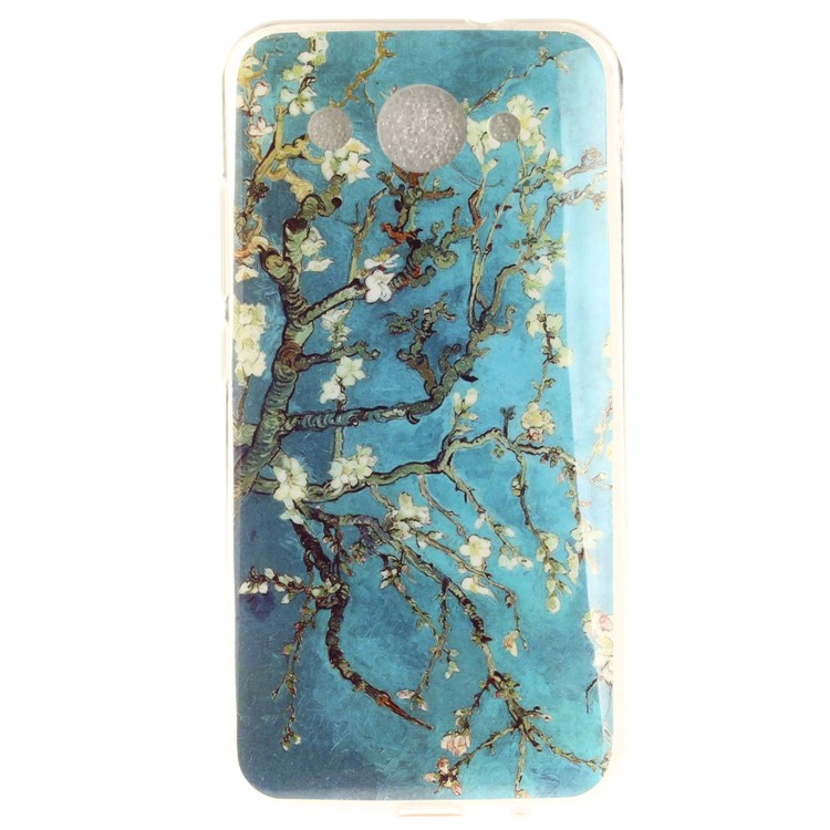 For Huawei Y3 (2017) Soft TPU IMD Patterned Shell - Almond Tree in Blossom-2