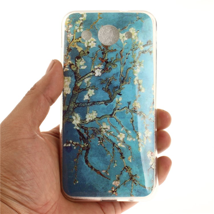 For Huawei Y3 (2017) Soft TPU IMD Patterned Shell - Almond Tree in Blossom-5