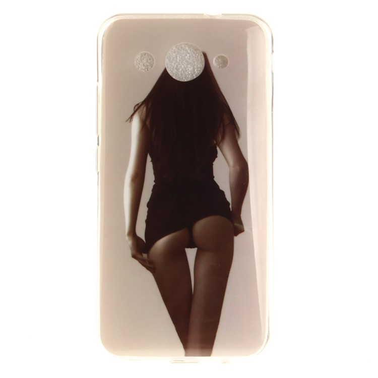 Flexible TPU IMD Patterned Phone Cover Shell for Huawei Y3 (2017) - Hot Girl-2