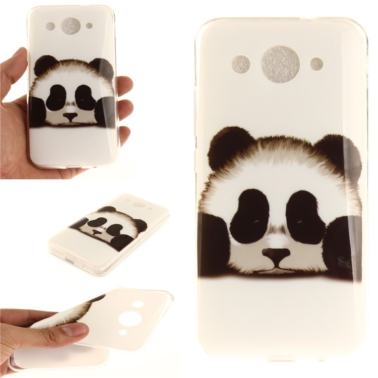 Soft TPU IMD Patterned Lightweight Phone Casing for Huawei Y3 (2017) - Panda-1