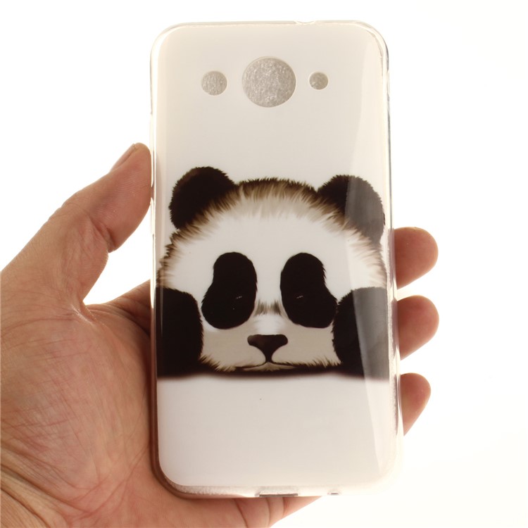 Soft TPU IMD Patterned Lightweight Phone Casing for Huawei Y3 (2017) - Panda-5