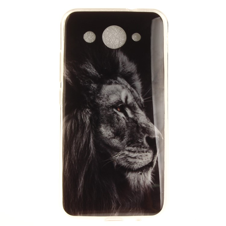For Huawei Y3 (2017) Soft TPU IMD Patterned Protection Phone Cover - Lion-2