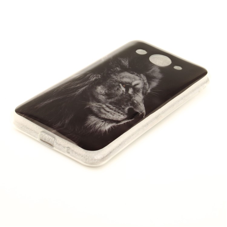 For Huawei Y3 (2017) Soft TPU IMD Patterned Protection Phone Cover - Lion-3