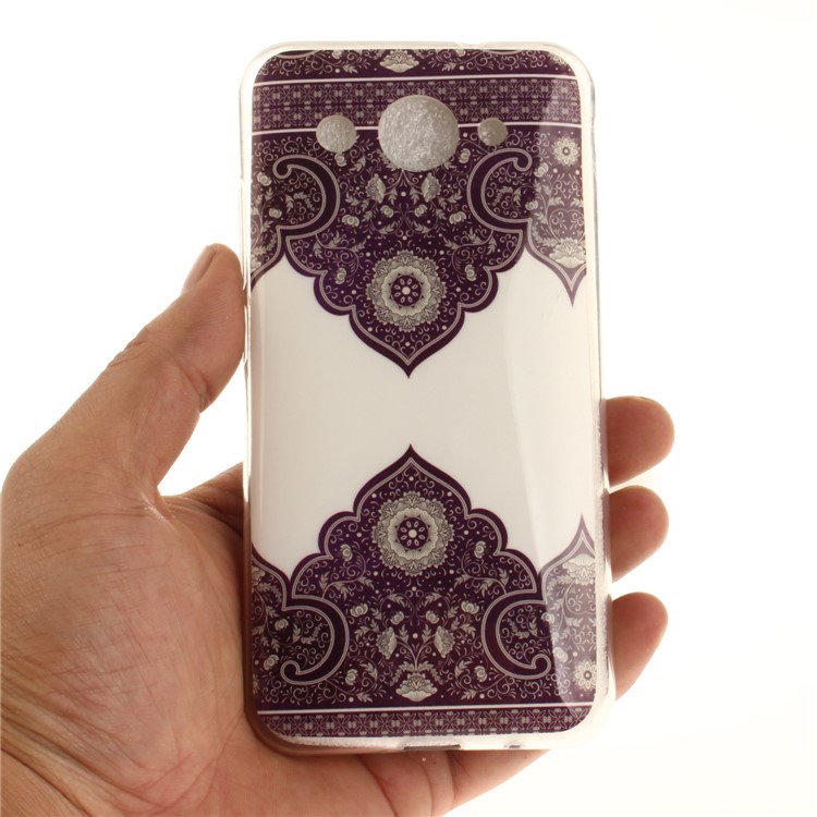 Soft TPU IMD Patterned Ultra-thin Mobile Case for Huawei Y3 (2017) - Symmetrical Pattern-5