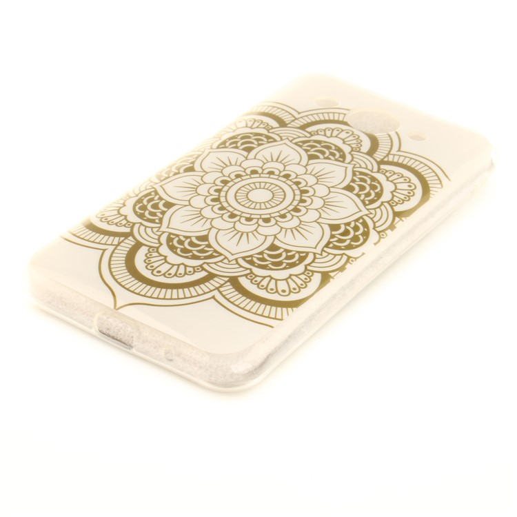 Soft TPU IMD Patterned Protective Back Cover Shell for Huawei Y3 (2017) - Henna Lotus-3
