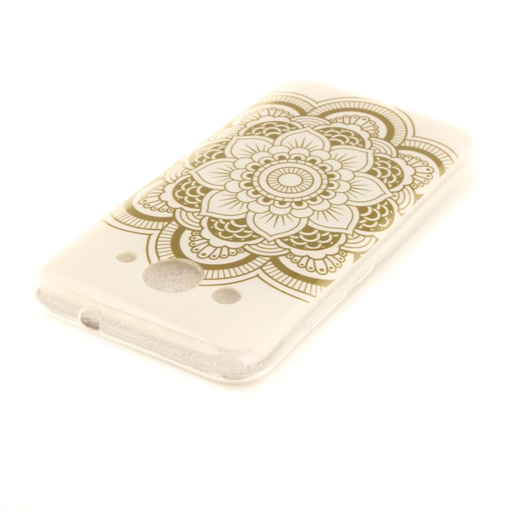 Soft TPU IMD Patterned Protective Back Cover Shell for Huawei Y3 (2017) - Henna Lotus-4