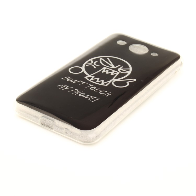 For Huawei Y3 (2017) Soft TPU IMD Patterned Back Mobile Casing - Do Not Touch My Phone-3