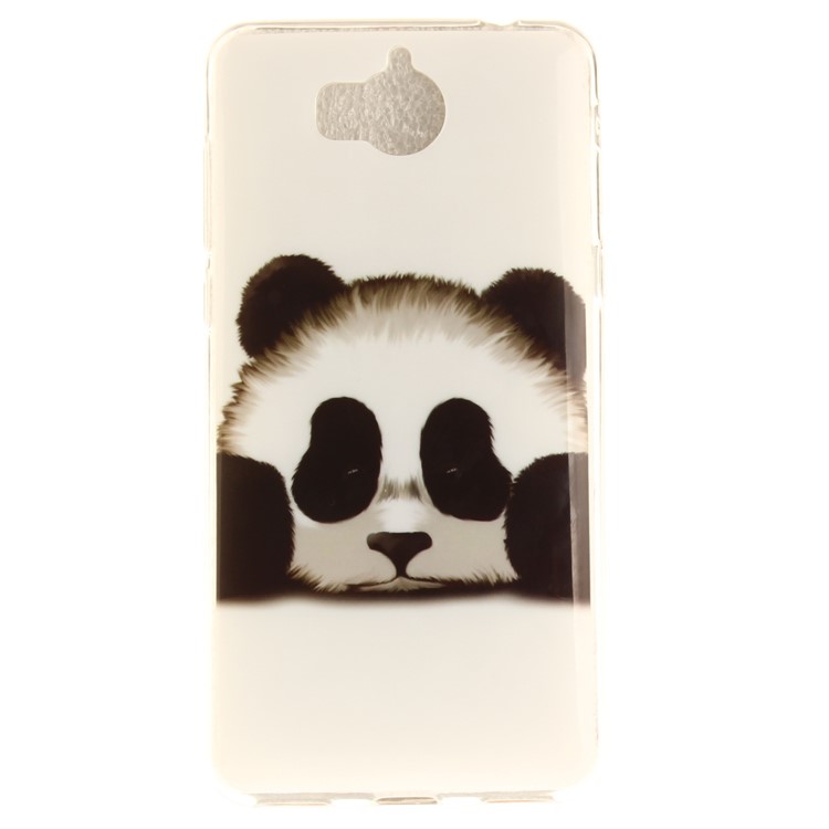 Patterned IMD TPU Gel Mobile Phone Case for Huawei Y5 (2017) / Y6 (2017) - Panda-2