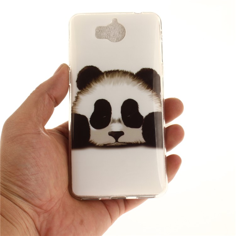 Patterned IMD TPU Gel Mobile Phone Case for Huawei Y5 (2017) / Y6 (2017) - Panda-5