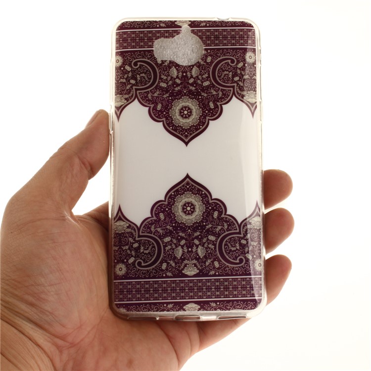 Patterned IMD TPU Gel Mobile Phone Casing Cover for Huawei Y5 (2017) / Y6 (2017) - Symmetrical Pattern-5