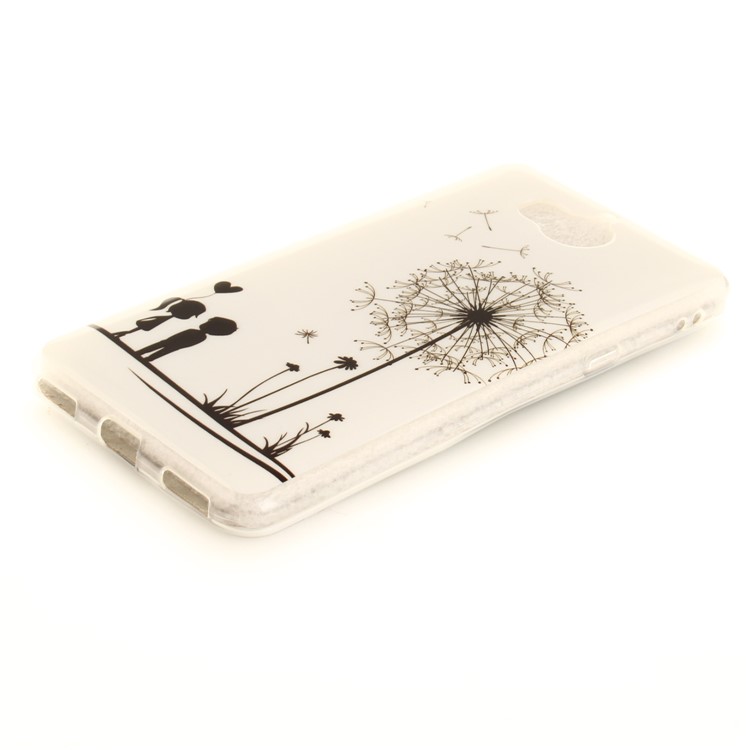 Patterned IMD TPU Gel Cellphone Casing Cover for Huawei Y5 (2017) / Y6 (2017) - Lovers and Dandelion-3