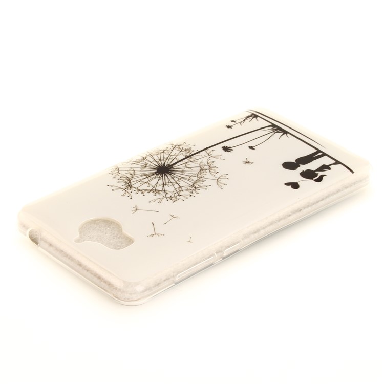 Patterned IMD TPU Gel Cellphone Casing Cover for Huawei Y5 (2017) / Y6 (2017) - Lovers and Dandelion-4