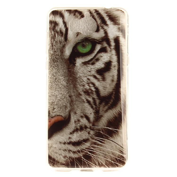 Patterned IMD TPU Gel Cellphone Accessory Casing for Huawei Y5 (2017) / Y6 (2017) - Tiger with Green Eye-2