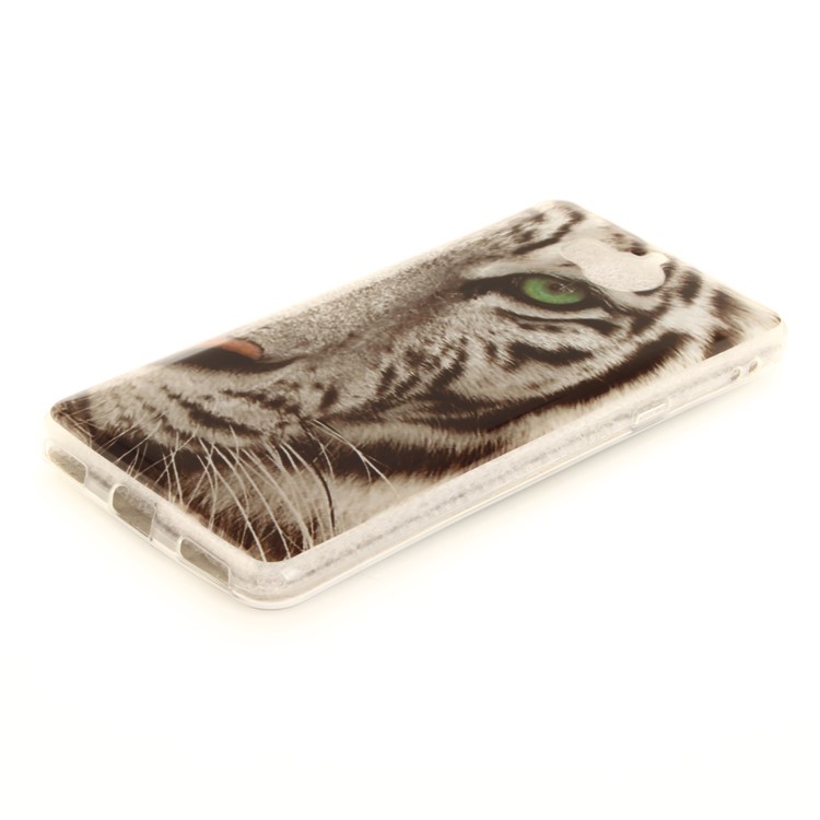 Patterned IMD TPU Gel Cellphone Accessory Casing for Huawei Y5 (2017) / Y6 (2017) - Tiger with Green Eye-3