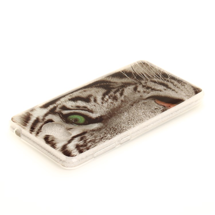 Patterned IMD TPU Gel Cellphone Accessory Casing for Huawei Y5 (2017) / Y6 (2017) - Tiger with Green Eye-4