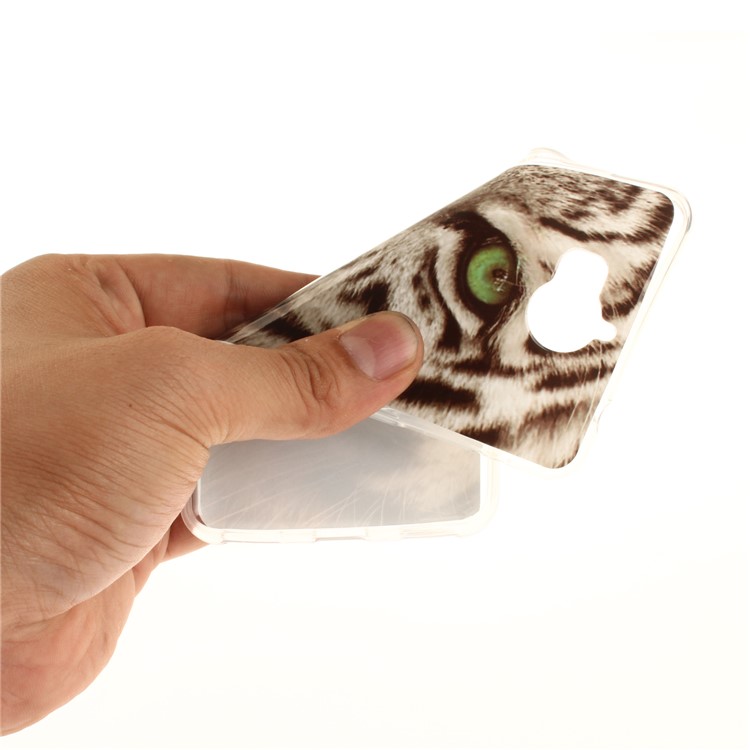 Patterned IMD TPU Gel Cellphone Accessory Casing for Huawei Y5 (2017) / Y6 (2017) - Tiger with Green Eye-6