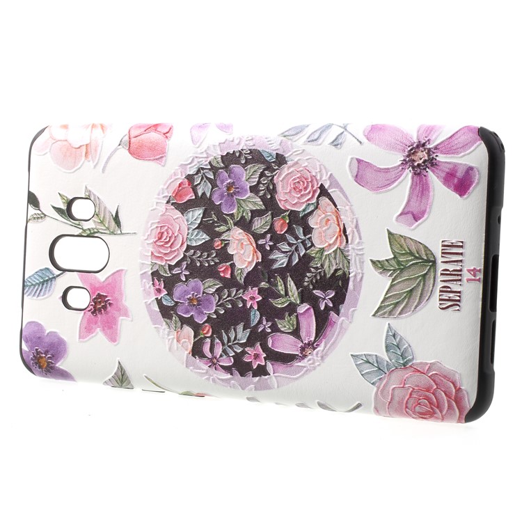 Embossed Pattern Soft TPU Mobile Phone Shell for Huawei Mate 10 - Pretty Flowers-2