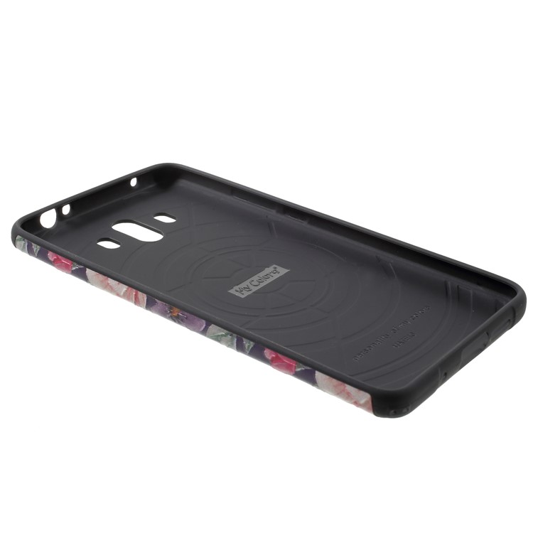 Embossed Pattern TPU Cell Phone Cover for Huawei Mate 10 - Blooming Flowers-4
